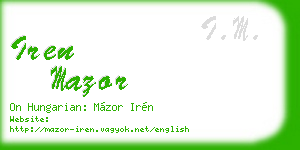 iren mazor business card